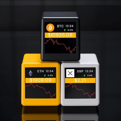 WiFi Crypto Tracker Crypto Price Displayer 300 عملة مشفرة رئيسية يمكن تبديلها بحرية in Kuwait