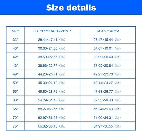 SpecialTouch 55 بوصة إطار شاشة تعمل باللمس بالأشعة تحت الحمراء 20 نقطة تراكب لوحة اللمس التفاعلية بالأشعة تحت الحمراء مناسبة لإطار شاشة التلفزيون التي تعمل باللمس، السبورة البيضاء التي تعمل باللمس in Kuwait