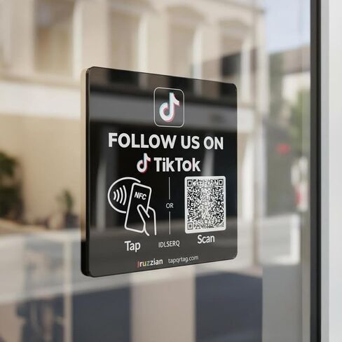 اتبعنا علامة Instagram - NFC QR Code، لوحة بطاقة اضغط على وسائل التواصل الاجتماعي، اضغط أو مسح ضوئيًا قابل لإعادة الاستخدام، بدون تطبيق أو رسوم، دعامة لاصقة وحامل متضمن in Saudi Arabia