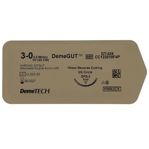 103146 Catgut Chromic Sutures C-6 3/0 18" 12/Bx in Saudi Arabia