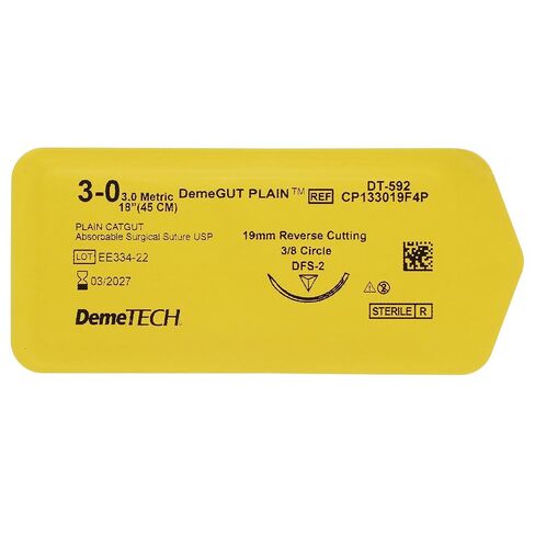103150 Plain Gut Absorbable Sutures C-6 3/0 18" 12/Bx in Saudi Arabia
