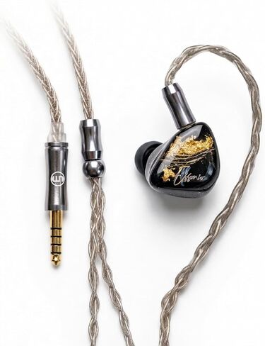 شاشات Essonio ES-C19 داخل الأذن، 5 برامج تشغيل سلكية من Knowles BA، سماعات أذن Audiophile لإلغاء الضوضاء، شاشة صوت عالية الدقة مع كابل متوازن مطلي بالفضة مقاس 4.4 مم لمزج الاستوديو والمسرح والموسيقيين in Kuwait