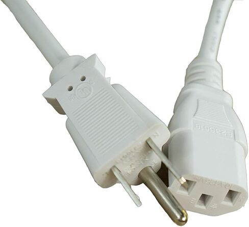 [UL Listed] OMNIHIL White 15 Feet Long AC Power Cord Compatible with Turbosound TFX122M-AN 1100W 12 inch 2-Way Flashline Series Stage Monitor in Saudi Arabia