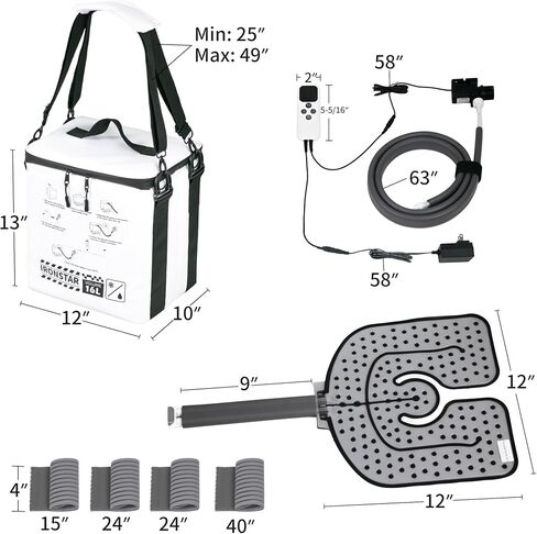 آلة العلاج البارد IRONSTAR 17QT، نظام تخفيف آلام العلاج بالتبريد المحمول مع وسادة عالمية، آلة مع مؤقت قابل للبرمجة، مثالية للركبتين والكتفين والمرفق والكاحلين والمعصم وعنق الرحم والظهر in Kuwait