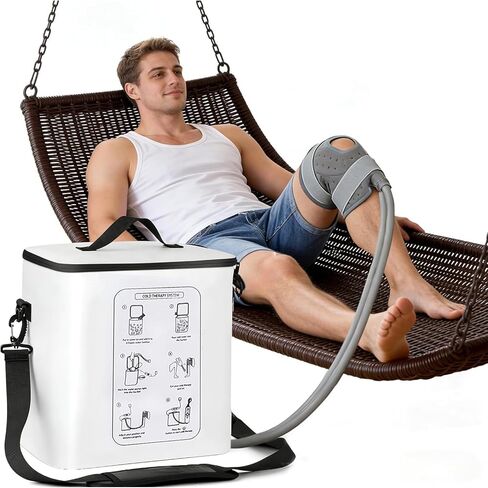 16QT Ice Machine for Knee After Surgery - Upgrade 3.0, 5 Flow Modes, Knee Ice Machine with 6 Timer, Cold Therapy System for Joint Pain, Swelling, Athletes & Injury Recovery in Kuwait