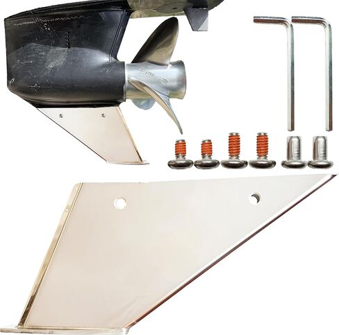 27341 Skeg Guard يناسب Mercury Mariner 40-50-60hp 2 & 4 Stoke Small 3.44 "Torpedo 1991 إلى الوقت الحاضر، 1999-2003 واقي حماية من الفولاذ المقاوم للصدأ من الدرجة البحرية 316 مع تصريف، يمنع تلف Skeg in Kuwait