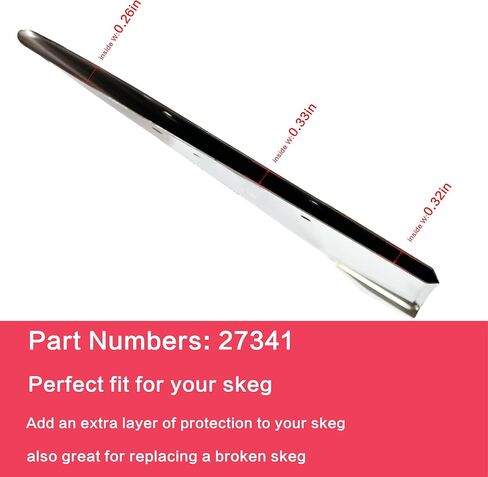 27341 Skeg Guard يناسب Mercury Mariner 40-50-60hp 2 & 4 Stoke Small 3.44 "Torpedo 1991 إلى الوقت الحاضر، 1999-2003 واقي حماية من الفولاذ المقاوم للصدأ من الدرجة البحرية 316 مع تصريف، يمنع تلف Skeg in Kuwait