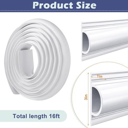 Frienda 16 Ft Standard D Dock Bumpers, Full Face Edging Side Gard PVC Profile Dock Guard for Straight Edge and Side Full Protection Boat Protection, White in Kuwait