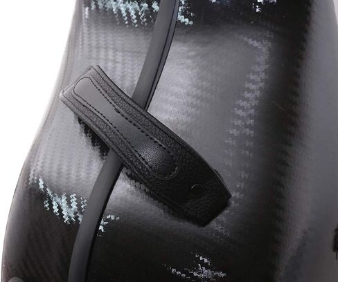 Ultra-Lightweight Braided Carbon Fiber Cello Case 4/4 Full Size Hard Shell with Wheels,Backpack Straps,Bow Holders ca. 3.6kg (Black) in Saudi Arabia
