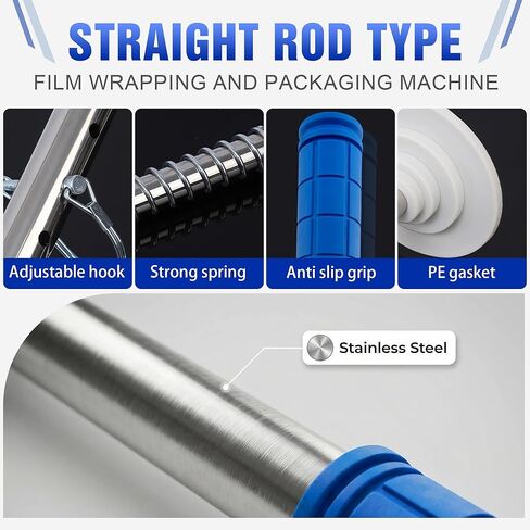 Long Handle Pallet Stretch Wrap Dispenser, Stretch Wrap Dispenser for Film Width 12-20 inch, Rolls 1.5" to 3" Diamater, Stretch Wrap with Handles for Warehouse, Logistics, Factory Shipping & Packaging in Kuwait