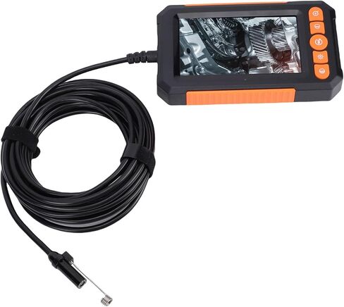 Industrial Endoscope, 4.3 Inch Screen Endoscope, 10m Cable Inspection Camera with Light & IP67, 8mm Single Lens, Ideal for Car Pipe Inspection & Mechanical Check in Saudi Arabia