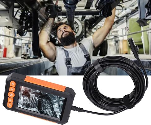 Industrial Endoscope, 8mm 1080P Dual Lens Endoscope, 4.3 Inch IPS Screen Camera with IP67 & 5m Cable, 8 LED Lights, Ideal for Sewer Pipe Inspection in Saudi Arabia