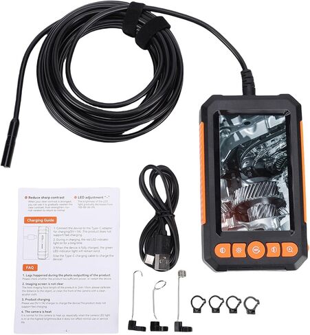 Industrial Endoscope, 8mm 1080P Dual Lens Endoscope, 4.3 Inch IPS Screen Camera with IP67 & 5m Cable, 8 LED Lights, Ideal for Sewer Pipe Inspection in Saudi Arabia