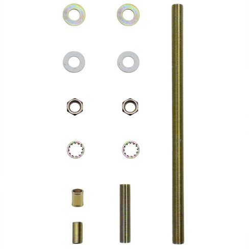 12 PCS Lamp Pipe Lamp Rod Repair Hardware Parts 1/8 IP Threaded Lamp Pipe Coupling Fully Threaded Connecting Pipe with Locking Nut for Lamp Assemlby or Repair in Saudi Arabia