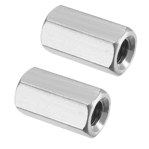 6Pcs M6 x 1-Pitch 30mm Length Metric Hex Coupling Nut 304 Stainless Steel Rod Coupling Nuts Silver in Saudi Arabia