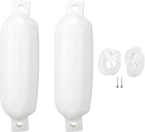 مصد قارب قابل للنفخ من Eujgoov، مصد قارب خفيف الوزن من مادة PVC مع الحبال والإبر، 11 × 40 سم بحرية محمولة لليخوت والقوارب الشراعية وصيد الأسماك in Kuwait