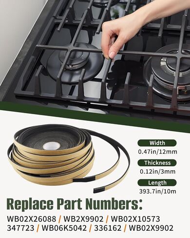 WB02X26088 Foam Tape Fit for GE Gas Ranges Ovens Cooktops Replace WB2X9902 WB02X10573 347723 WB06K5042 336162 WB02X9902 in Saudi Arabia