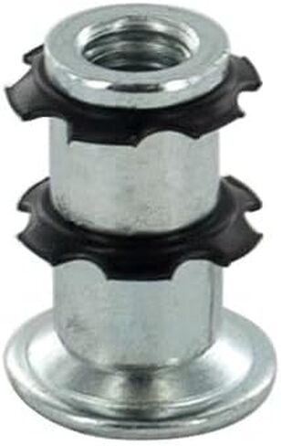 Outwater Industries Double Star Threaded Caster Insert | Heat Treated Steel | Fits 3/4 Inch Round 16-18 Gauge Tube | Thread: 5/16-18 | 4 Pack in Saudi Arabia