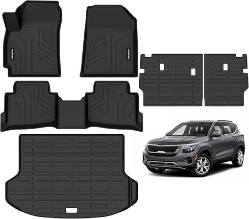 Naibeve Floor Mats for 2010-2014 Subaru Outback/Legacy Trunk Mat Cargo Mat Back Seat Cover for All Weather Subaru Outback Floor Liner Accessories (Floor Liner+Trunk Mat+Backrest Mats) in Kuwait