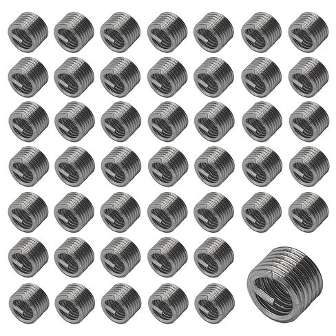 50 قطعة M5 × 0.8 مم × 2D سلك خيط إدراج، 304 طقم إصلاح لفائف حلزونية من الفولاذ المقاوم للصدأ، كم سلك متري للخيوط المجردة في المكونات المعدنية in Kuwait