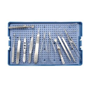 Stellmacher Ophthalmic Office Based Kit, 15-Piece Reusable German Stainless Steel Instrument Set with Autoclavable Tray (15 Pcs) in Kuwait
