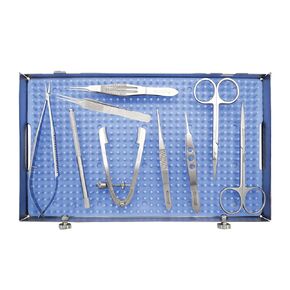 Stellmacher Pterygium Ophthalmic Kit, 10-Piece Reusable Stainless Steel Instruments with Sterilization Tray for Eye Care Procedures (10 Pcs) in Kuwait