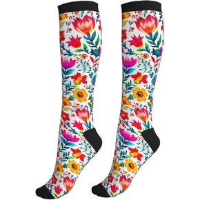 Camo Print Compression Socks Calf Knee High Support Socks Novelty For Women Men Nurse Athletic Running Hiking Travel in Saudi Arabia
