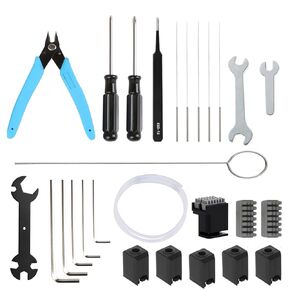 3D Printer Tool Kit for Bambu Lab X1/X1C/X1E/P1P/P1S, Maintenance Common Tool Kit with Nozzle Wiper, Clog Poke, Silicone Sock, PTFE Tube, Allen Wrench, Screwdriver, for 3D Print Removing, Cleaning in Kuwait