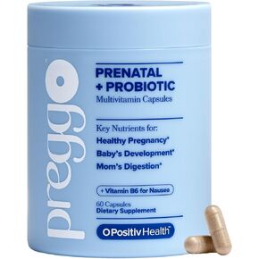كبسولات O Positiv PREGGO لما قبل الولادة + بروبيوتيك متعددة الفيتامينات - تركيبة متقدمة قبل الولادة مع حمض الفوليك والكولين وأوميغا 3 والفيتامينات والمعادن والبروبيوتيك - 30 حصة in Kuwait