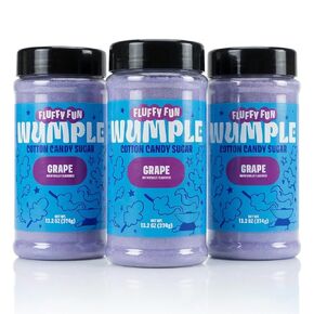 سكر حلوى القطن الأرجواني - سكر الخيط المنكه لآلات حلوى القطن، مزيج رقيق جاهز للاستخدام - مثالي للحفلات والكرنفالات والمناسبات - عبوة من 3 قطع (العنب -13.2 أونصة) in Kuwait