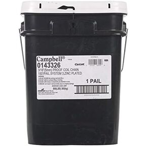 Campbell Chain 3/16 in. Oval Link Carbon Steel Proof Coil Chain 3/16 in. Dia. x 150 ft. L - Total Qty: 1 in Kuwait