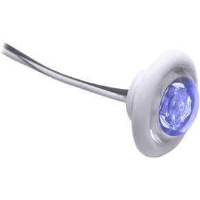 إضاءة مبتكرة للحاجز LED/مصباح Livewell "The Shortie" LED باللون الأزرق مع حلقة معدنية بيضاء in Kuwait