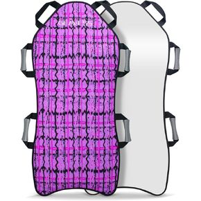 زلاجة ثلجية قابلة للطي مقاس 45 بوصة × 18 بوصة، محمولة وخفيفة الوزن، قوية ومتينة، خياطة قماشية متينة، مقابض مع توجيه، تناسب طفلين أو شخص بالغ، هدية ممتعة للأطفال في فصل الشتاء (وردي) in Kuwait