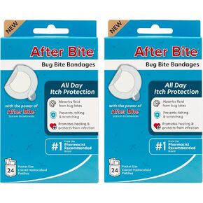 ضمادات عض الحشرات بعد العض - ضمادات لدغات الحشرات مع بيكربونات الصوديوم - حماية من الحكة طوال اليوم - 24 قيراط (عبوتان) in Kuwait