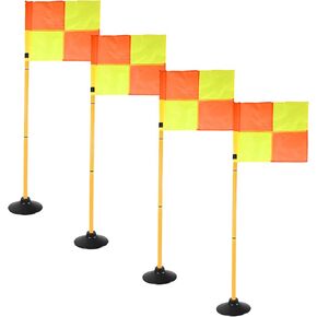 أعلام ركن كرة القدم مع أعمدة خفة الحركة، وأعمدة تدريب قابلة للتعديل مع قاعدة مطاطية وأعلام لممارسة كرة القدم وتدريبات خفة الحركة (4) in Kuwait