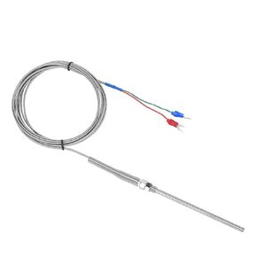 M8 K J Type with 1 Meter Wire Cable 50mm 100mm 150mm 200mm Probe Thermocouple Temperature Sensor 1m for Temperature Controller(M8 J 1m 150mm) in Kuwait