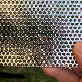 19 Gauge Perforated Metal Sheets 16"x10" Expanded Metal Mesh Opening 32% Hole 3mm 0.12"(About 1/8") Perforated Stainless Steel Sheet 304 Stainless Steel Mesh Screen Panel Decorati Plate in Kuwait