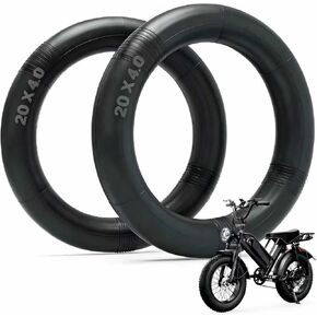 20x4.0 Fat Bike Inner Tubes, Heavy-Duty Butyl Rubber Schrader Valve Tubes Compatible with 20 Inch Vintage, Gravel, Mountain, Electric and City Bikes in Kuwait