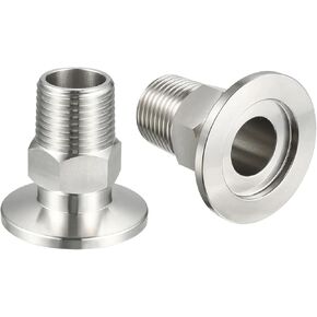1PCS KF16 KF25 KF40 KF50 X 1/8'' 1/4'' 1/2'' 1'' 1-1/4'' 1-1/2'' BSPT Male Threaded Adapter Vacuum Fitting(KF25,1-1/2") in Kuwait