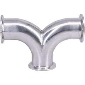 19mm-108mm Pipe OD x 1.5" 2" 2.5" 3" 4" Tri Clamp Y-Shaped Elbow 3 Ways 304 Stainless Steel Fitting(57MM OD K77.5MM_BEND-Y TYPE) in Kuwait