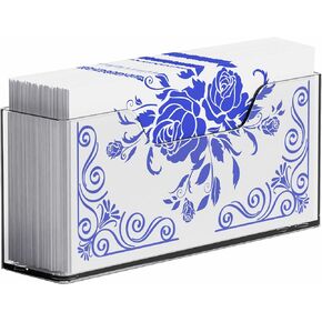 حامل مناديل الحمام الأكريليك من Yieach - صينية حامل مناشف الضيوف العمودية بطول 9 بوصات لمنشفة اليد التي تستخدم لمرة واحدة، موزع مناديل الحمام الشفاف من لوسيت للمنزل والفندق والمكتب، حزمة من 1 in Kuwait