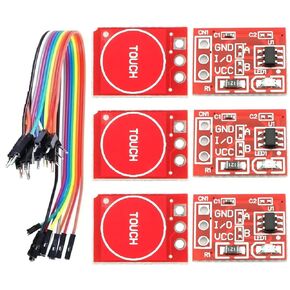 6Pcs TTP223 Digital Capacitive Touch Sensor, Self Calibration Self Lock Button Switch Module 2.5~5.5V for Arduino in Kuwait