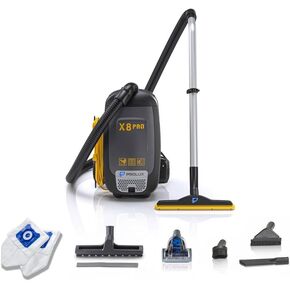 Prolux X8 Pro 10 lb Lightweight Commercial Backpack Vacuum – HEPA Filtration w/Sealed 8 Qt HEPA Bags, 120 CFM Commercial Suction, 50′ Cord, Loaded with Attachments in Kuwait