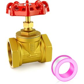 2" NPT Brass Gate Valve, Female x Female, with Wheel Handle, Heavy Duty Globe Valves Tool, for Fuel/Airl/Water/Gas/Oil (DN50) in Kuwait