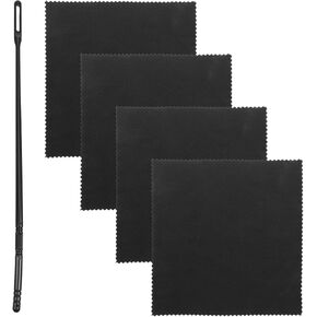 Flute Cleaning Cloth, 5 Pcs Flute Cleaner Flutes Swab Flutes Cleaning Rod Black in Kuwait