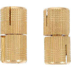 BESTYASH 2pcs 12mm Pure Copper Concealed Rotation Pivot Hinges for Cabinet Doors and Drawers, Adjustable Invisible Home Revolving Hardware Accessories in Kuwait