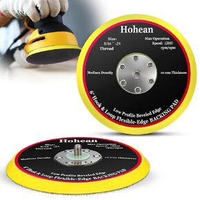 2 Pcs 6" Hook and Loop Backing Plate Pad, Dual Action Random Orbital Sanding Pad for DA Sander Polisher Buffer, 5/16"-24 Thread(6 Hole) in Kuwait