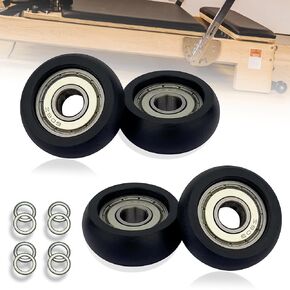 Upgraded Machined Roller Wheels Compatible with AeroPilates Reformer,Replacement Parts for Pilates Reformer Machine,The Bearing Bore Diameter is 5/16 Inch,4Pcs in Kuwait