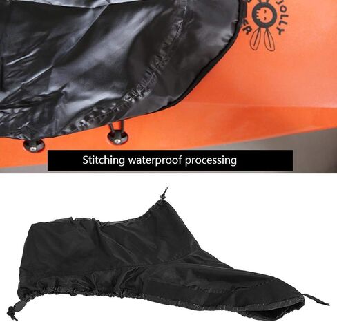 Kayak Spray Skirt Durable Waterproof Cover for Water Sports Boat Canoe - Nylon Black in Saudi Arabia