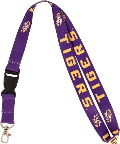 Desert Cactus Louisiana State University Lanyard LSU Tigers Geaux Car Keys ID Badge Holder Keychain Detachable Breakaway Snap Buckle (Yellow) in Kuwait